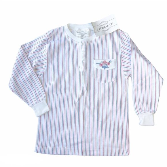 NWT Skivvy Doodles Striped Pajama Top - Picture 1 of 5